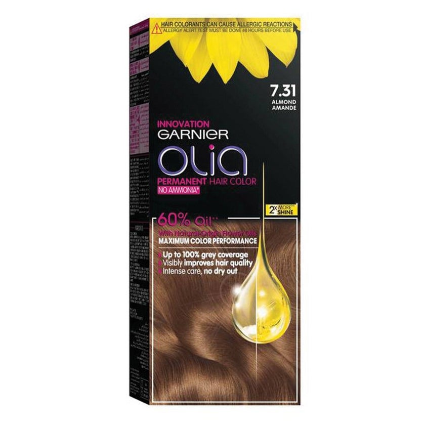Garnier Olia Permanent Hair Color 7.31 Olia Almond Kit