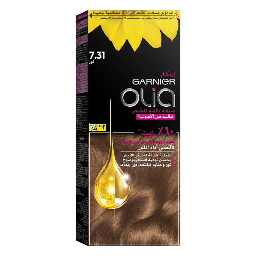 Garnier Olia Permanent Hair Color 7.31 Olia Almond Kit