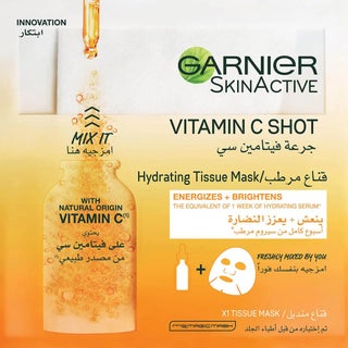 Garnier SkinActive Vitamin C Shot Fresh-Mix Hydrating Tissue Mask