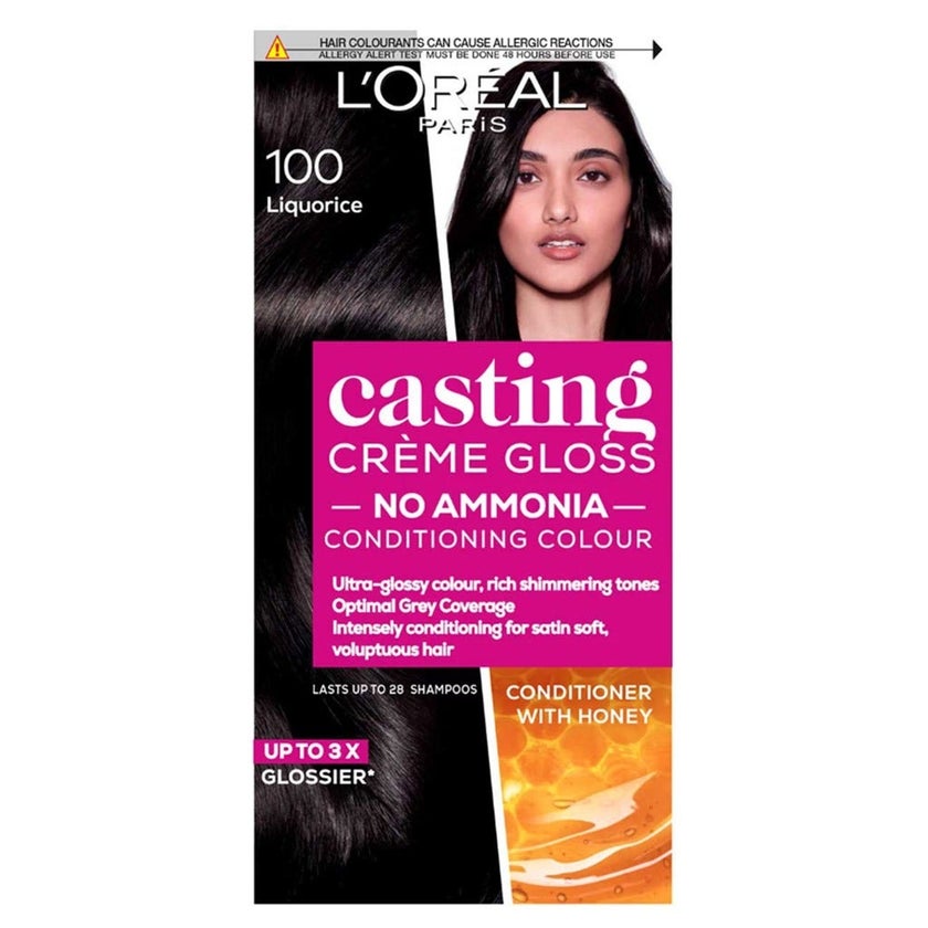 Loreal Casting Cream Gloss Semi-Permanent Conditioning Hair Color 100 Licorice Black Kit
