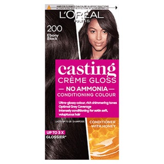 Loreal Casting Cream Gloss Semi-Permanent Conditioning Hair Color 200 Deep Black Kit