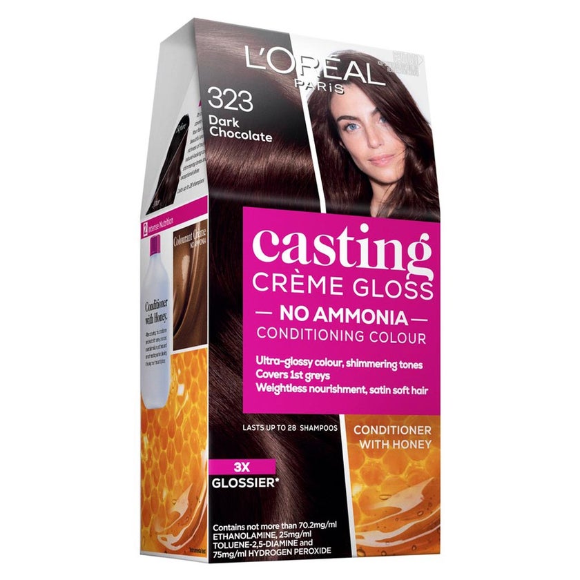 Loreal Casting Cream Gloss Semi-Permanent Conditioning Hair Color 323 Dark Chocolate Kit