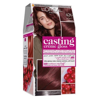 Loreal Casting Cream Gloss Semi-Permanent Conditioning Hair Color 426 Auburn Kit