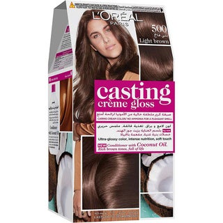 Loreal Casting Cream Gloss Semi-Permanent Conditioning Hair Color 500 Light Brown Kit