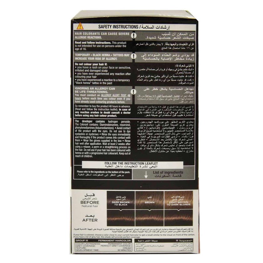 Loreal Paris Prodigy Permanent Oil Hair Color 4.15 Sienna Kit