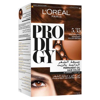 Loreal Paris Prodigy Permanent Oil Hair Color 5.35 Mahogany Golden Brown