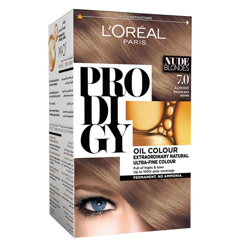Loreal Paris Prodigy Permanent Oil Hair Color 7 Almond Kit