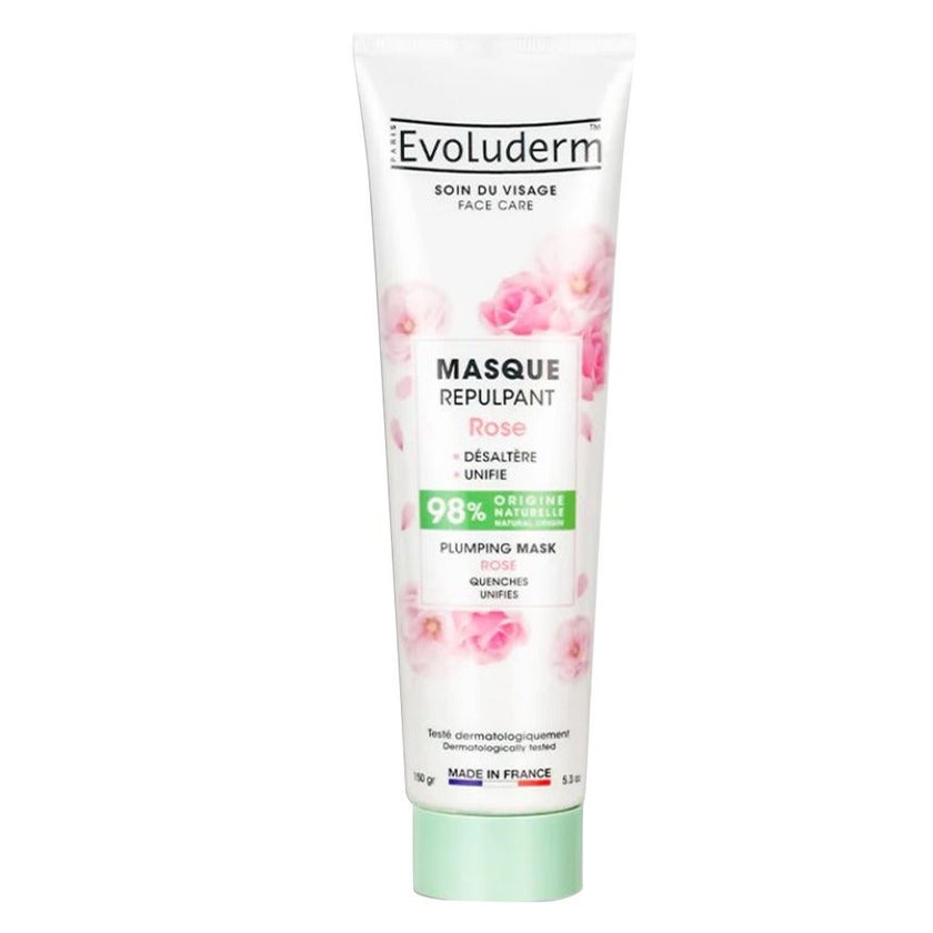 Evoluderm Gift Beauty Box - PROMO PACK of EvoludermToning Lotion 250ml, Rose Plumping Face Mask 150g, Nourishing Day Cream 50ml, Moisturizing Rose Hand Cream 30ml