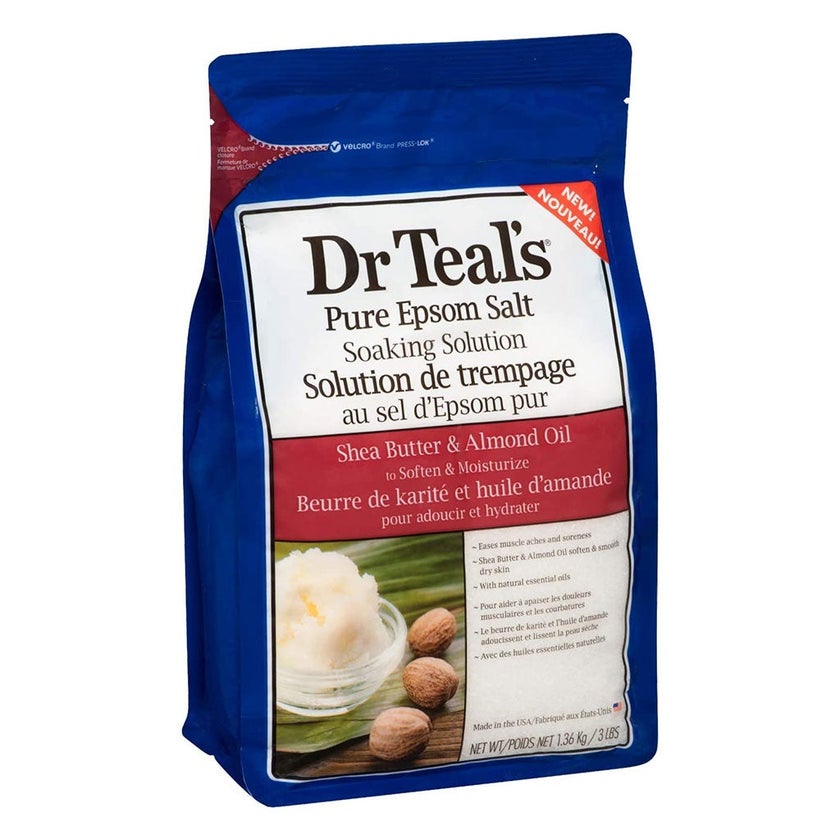 Dr Teal's Pure Epsom Salt Soaking Solution Shea Butter And Almond Oil 1036g