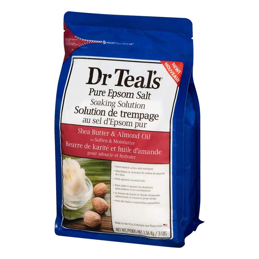 Dr Teal's Pure Epsom Salt Soaking Solution Shea Butter And Almond Oil 1036g