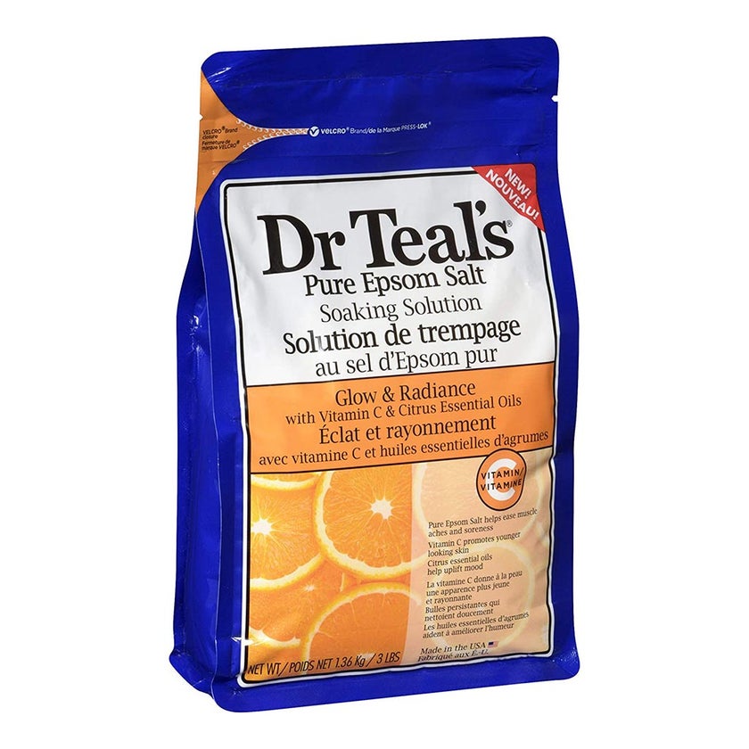 Dr Teal's Pure Epsom Salt Soaking Solution Vitamin C And Citrus Essential Oils 1036g