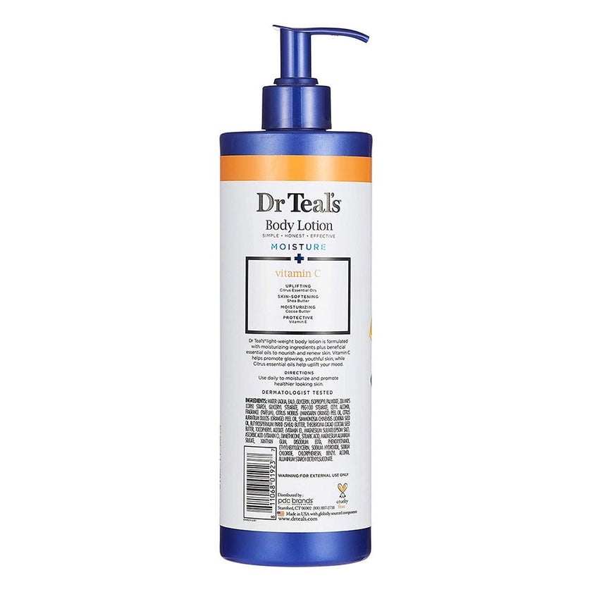 Dr Teal's Moisture + Radiant Vitamin-C Citrus Essential Oil Body Lotionn 532ml