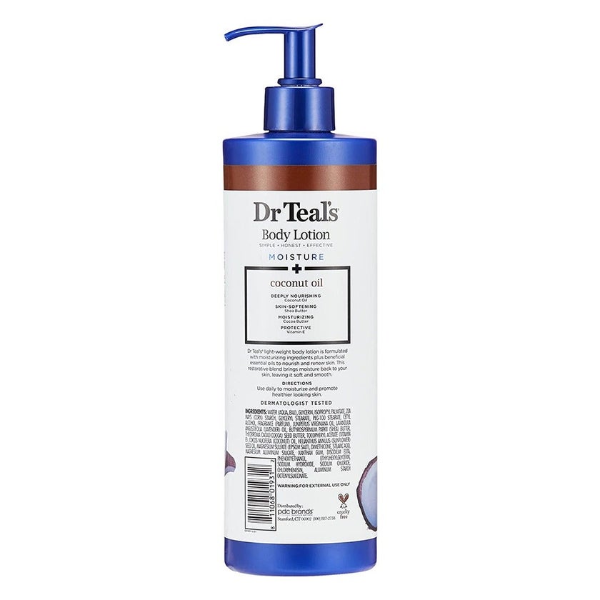 Dr Teal's Moisture + Nourishing Coconut Oil & Essential Oils Body Lotion 532ml