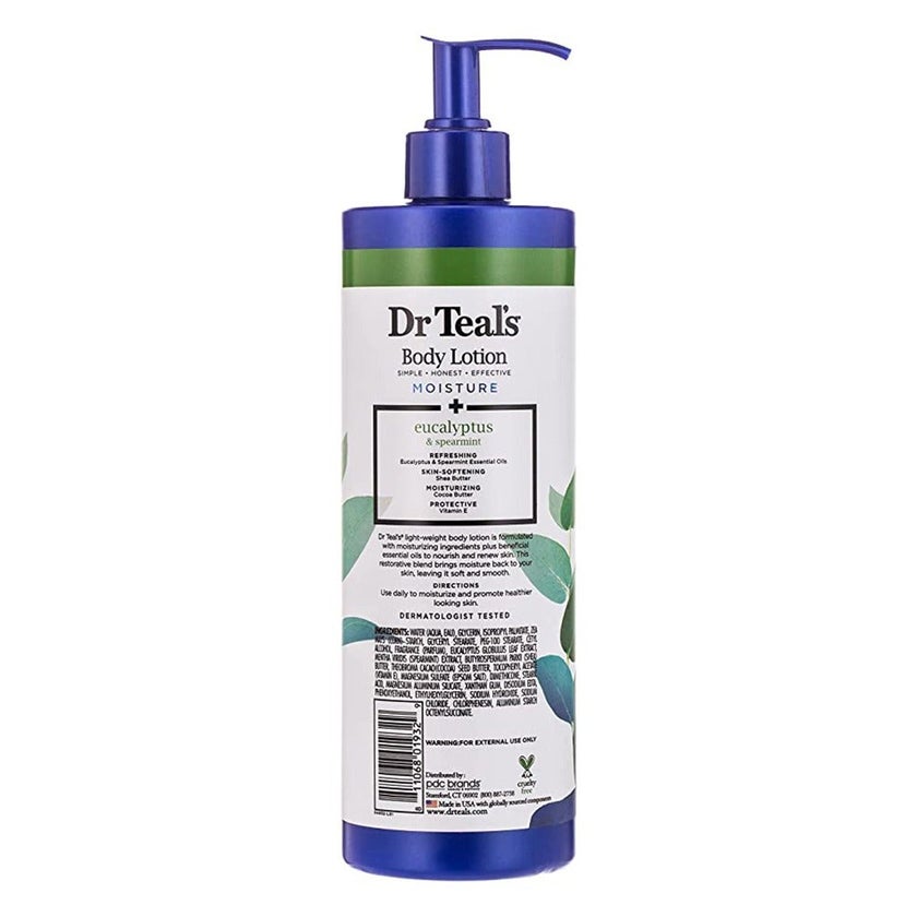 Dr Teal's Moisture + Rejuvenating Eucalyptus And Spearmint Essential Oils Body Lotion 532ml