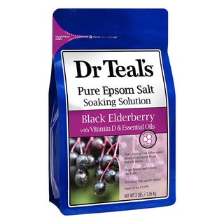 Dr Teal's Pure Epsom Salt Soaking Solution Black Elderberry With Vitamin D & Essential Oils 1036g