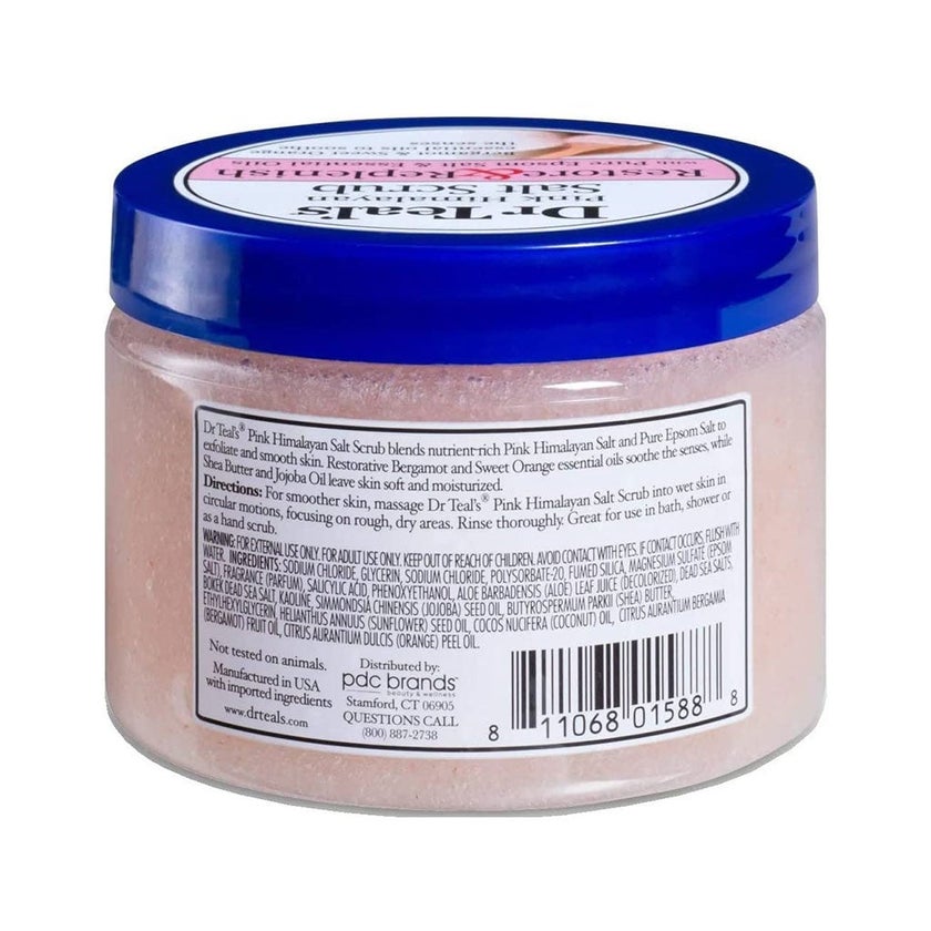 Dr Teal's Restore & Replenish Pink Himalayan Epsom Salt Body Scrub 454g