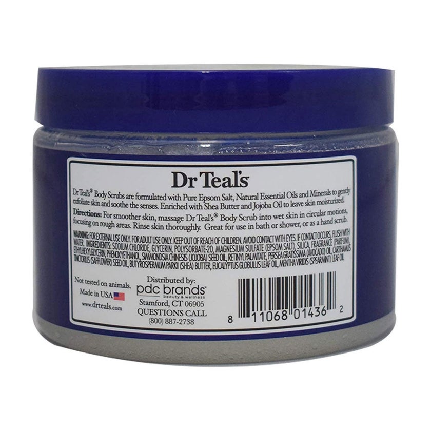 Dr Teal's Exfolaite & Renew Epsom Salt Body Scrub With Eucalyptus & Spearmint 454g