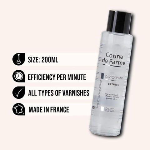 Corine De Farme Dissolvant Express Nail Polish Remover 200ml