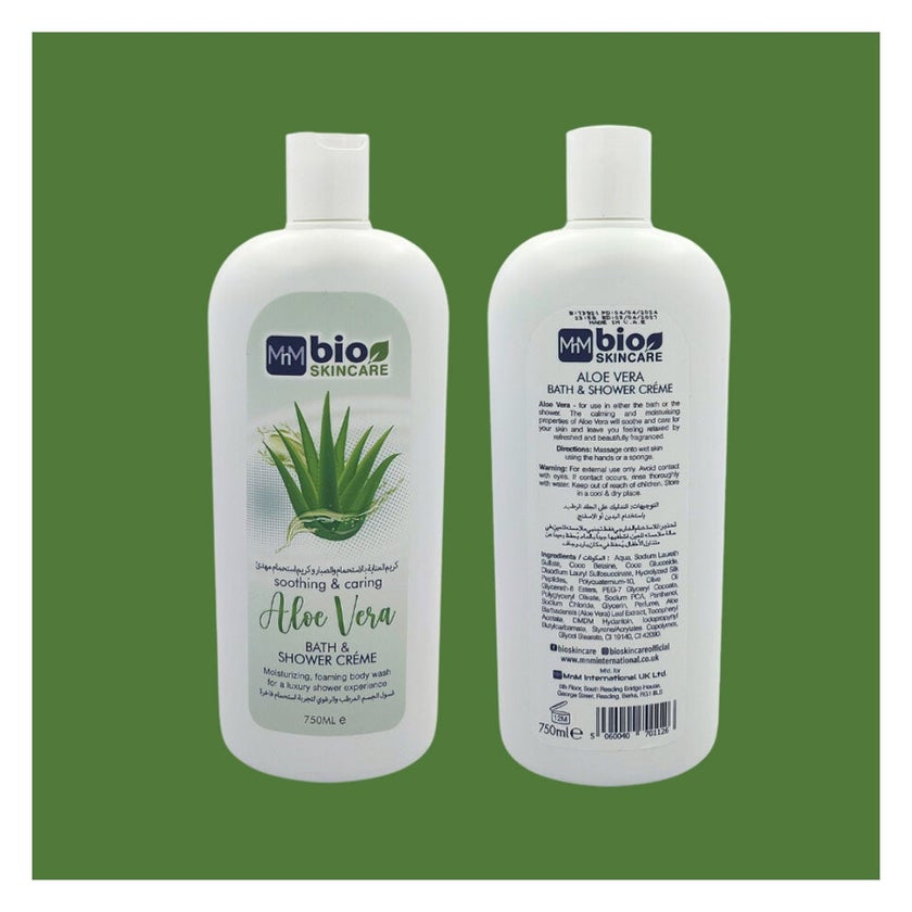 Bio Skincare Soothing & Caring Aloe Vera Bath And Shower Cream 750ml