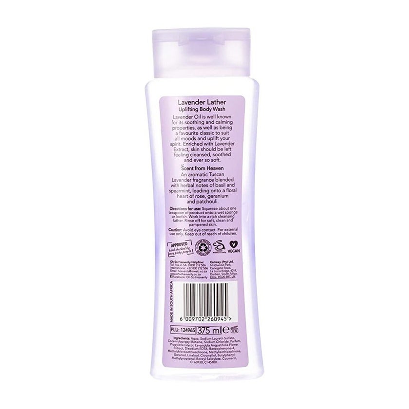 Oh So Heavenly Classic Care Lavender Lather Uplifting Body Wash Gel 375ml