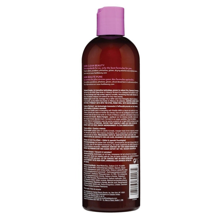 Hask Shea Butter & Hibiscus Oil Anti-Frizz Shampoo 355ml