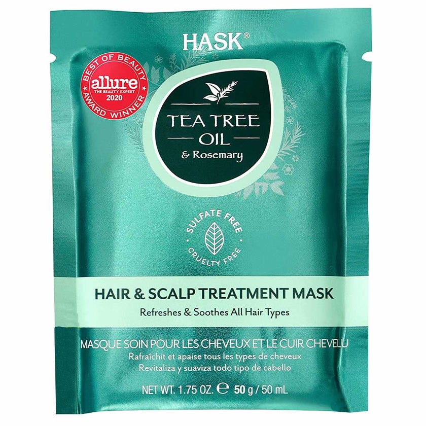 Hask Tea Tree Oil & Rosemary Hair and Scalp Treatment Mask For All Hair types 50g