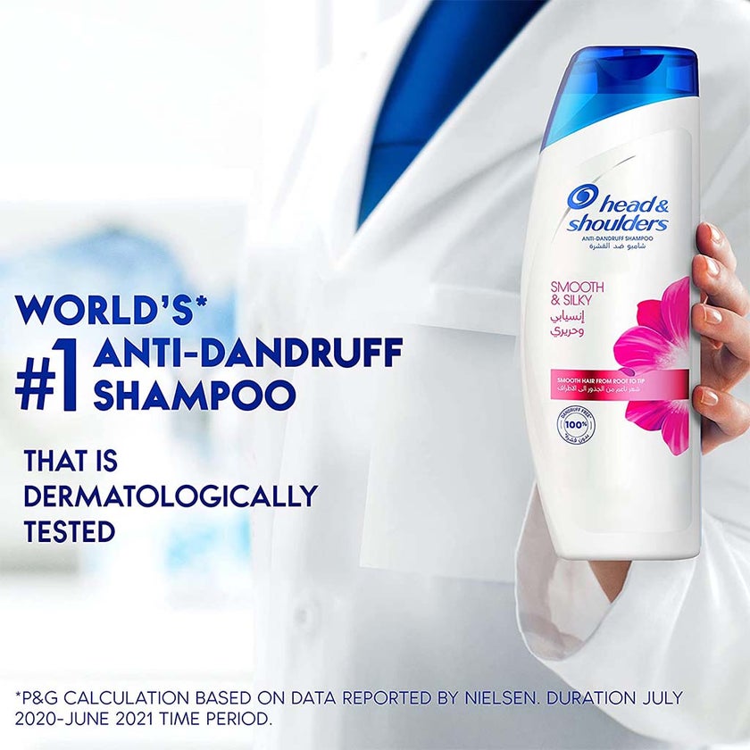 Head & Shoulders Smooth & Silky Anti-Dandruff Paraben-Free Shampoo For Dry & Frizzy Hair 200ml