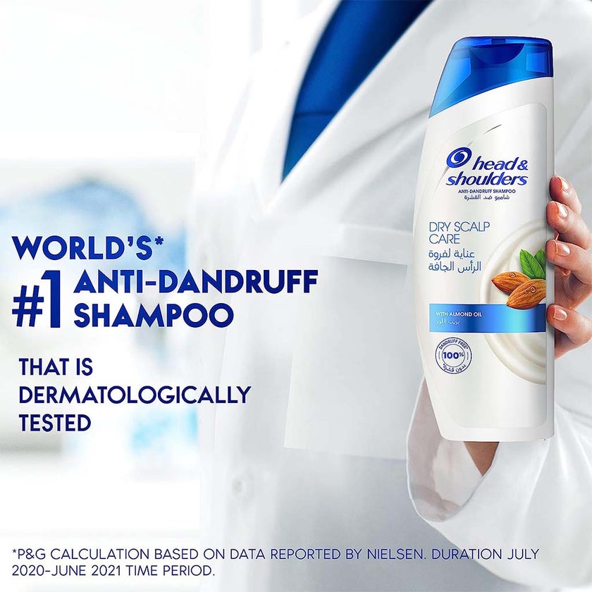 Head & Shoulders Dry Scalp Care Anti-Dandruff Paraben Free Shampoo With Almond Oil 400ml
