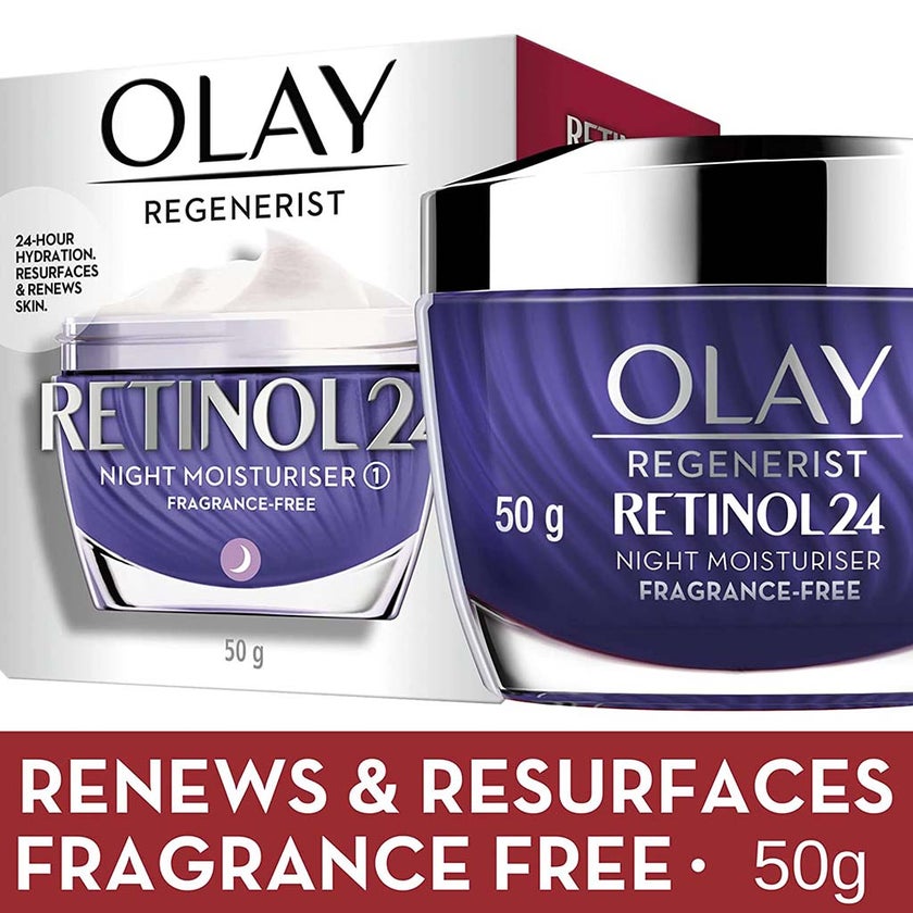 Olay Regenerist Retinol24 Fragrance Free Night Moisturiser Cream 50g