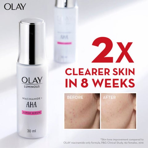 Olay Luminous Niacinamide + AHA Brightening Super Face Serum 30ml