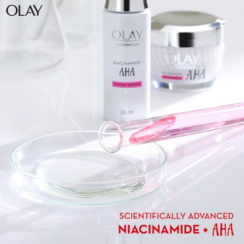 Olay Luminous Niacinamide + AHA Brightening Super Face Serum 30ml