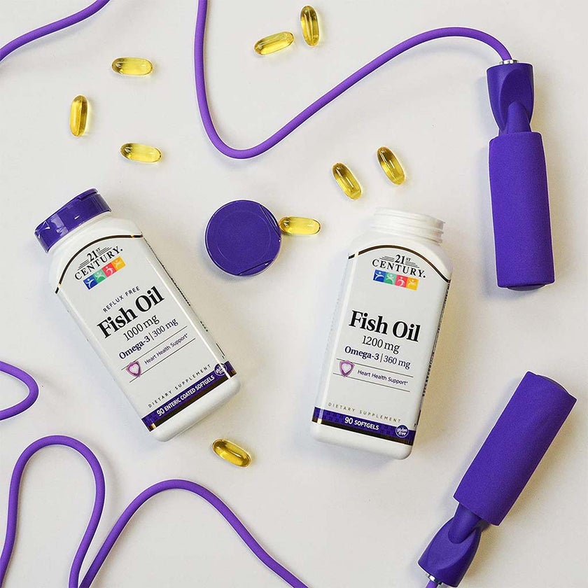 21st Century Omega 3 1200mg Fish Oil Softgels, Pack of 90's