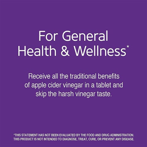 21st Century Apple Cider Vinegar 300mg Tablets For Detoxification & Metabolism Support, Pack of 250's