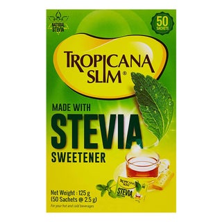 Tropicana Slim Made With Stevia Sweetener Sachets 2.5g, Pack of 50's