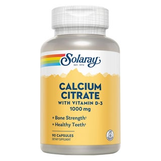 Solaray Calcium Citrate 1000mg With Vitamin-D3 Capsules, Pack of 90's