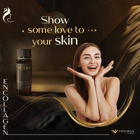 Vidamax Encollagen Collagen Drinkable Shots, Anti-Aging - 50ml x 10