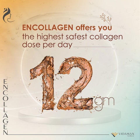 Vidamax Encollagen Collagen Drinkable Shots, Anti-Aging - 50ml x 10
