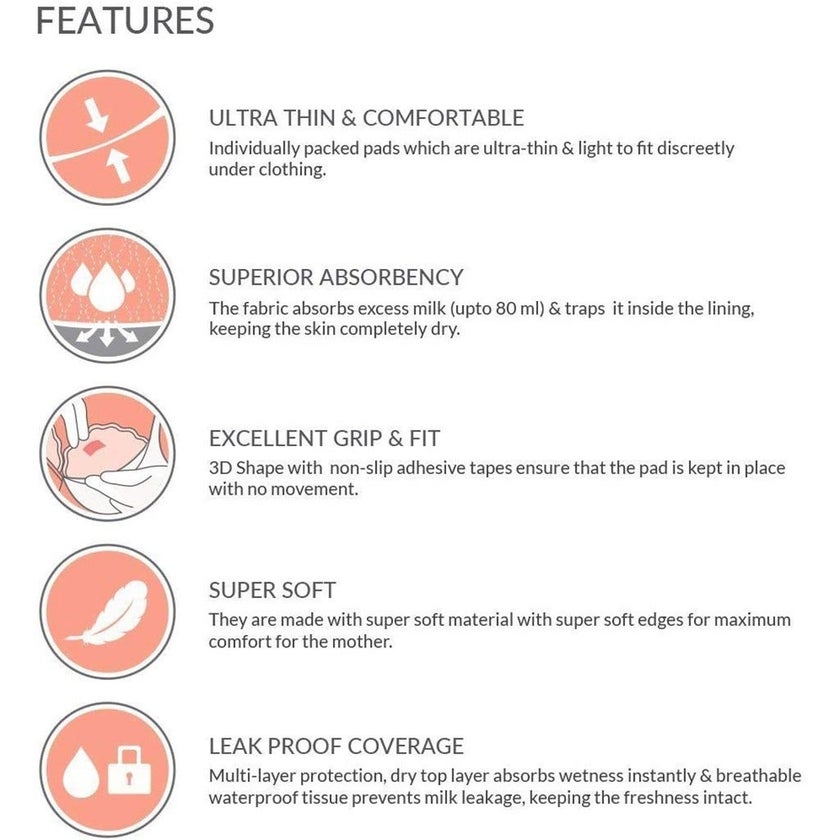 Sirona Disposable Maternity Breast Pads, Pack of 36's