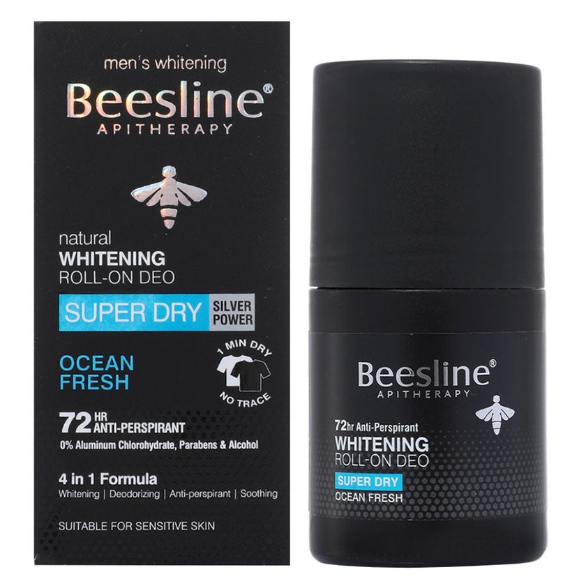 Beesline Apitherapy Men Whitening Roll-On Deo Super Dry Ocean Fresh 50ml