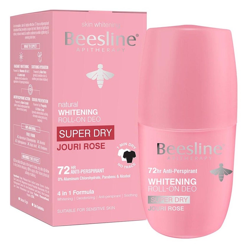 Beesline Apitherapy Whitening Aluminium Free Deodorant Roll-On Super Dry Jouri Rose 50ml