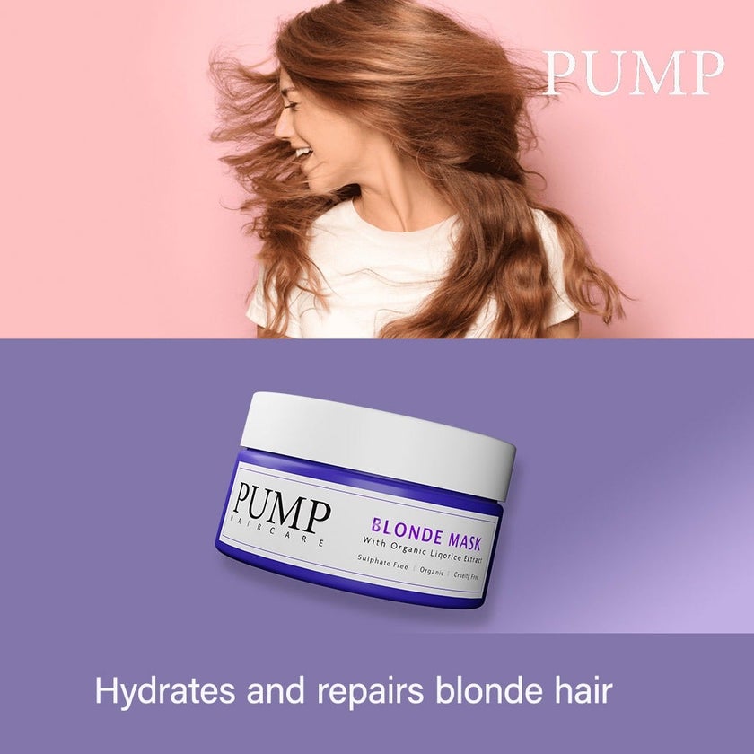 Pump Blonde Hair Mask With Organic Liquorice Extract 250ml