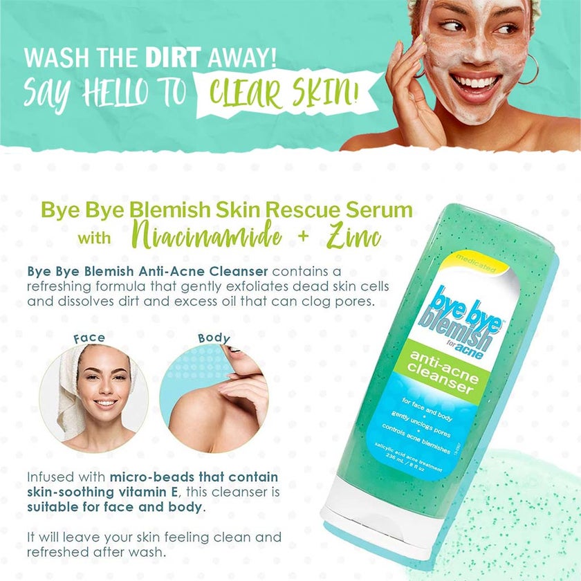 Bye Bye Blemish Anti Acne Cleanser With Menthol 236ml