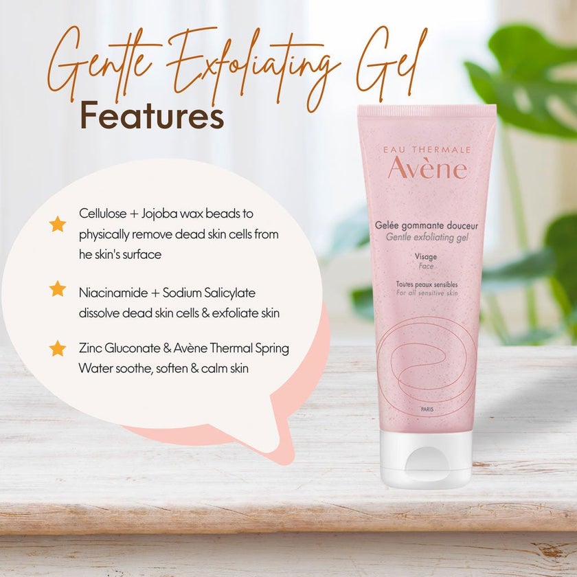 Avene Gentle Face Exfoliating Gel For Sensitive Skin 75ml