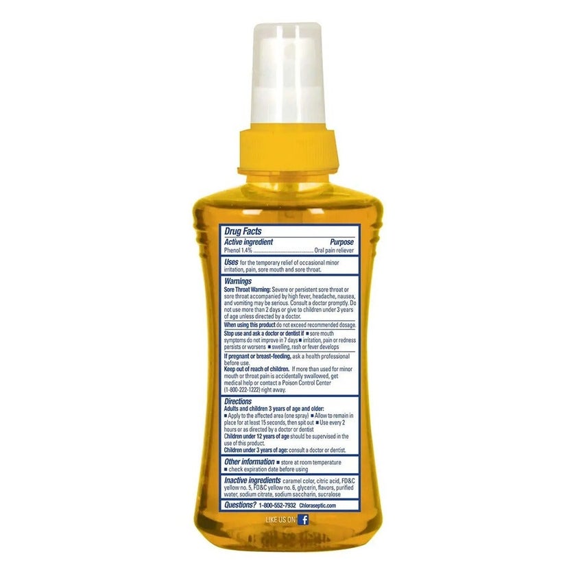 Chloraseptic Warming Honey Lemon Sore Throat Spray 177ml