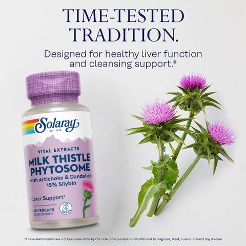 Solaray Milk Thistle Phytosome, Liver Support - 60 Capsules