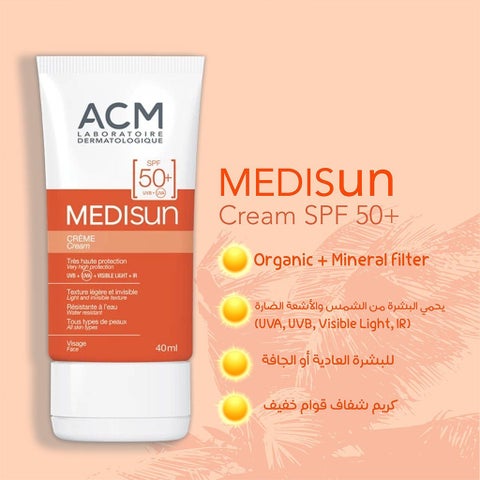 ACM Medisun SPF50+ Invisible Face Sunscreen Cream 40ml