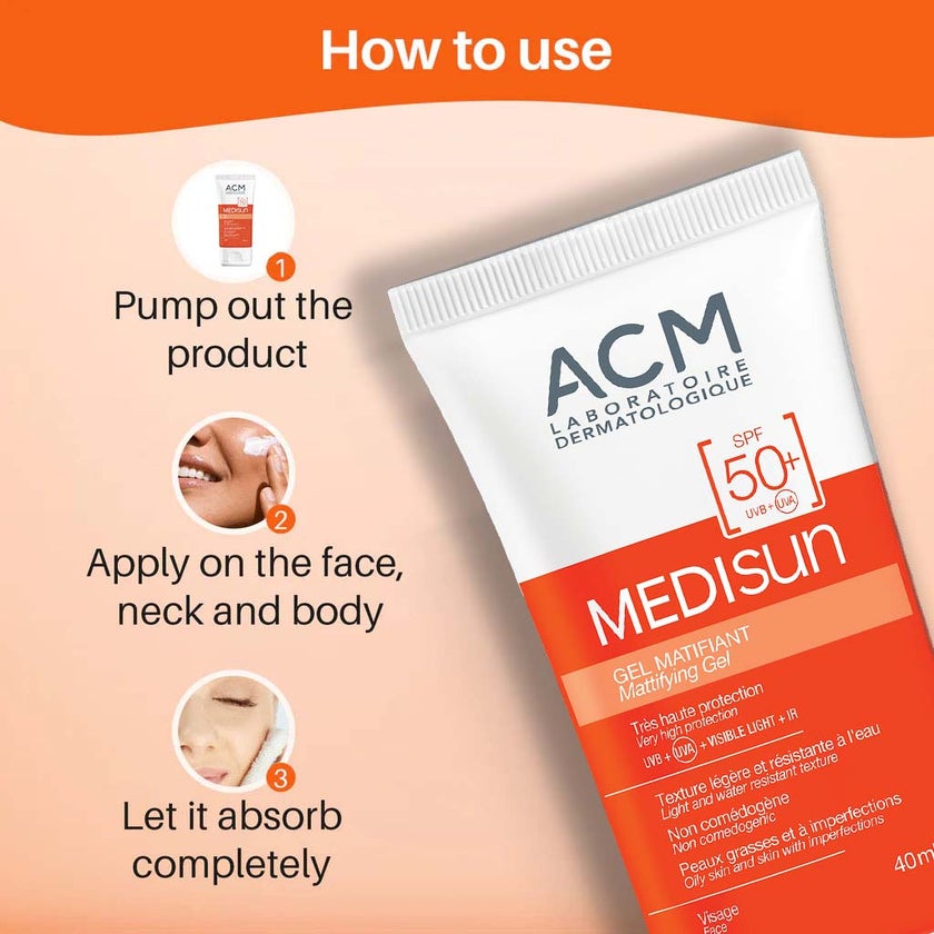 ACM Medisun SPF50+ Sunscreen Gel For Combination Skin And Oily Skin 40ml