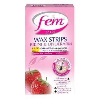 Fem USA Bikini And Underarms Wax Strips Sensitive Skin 20's