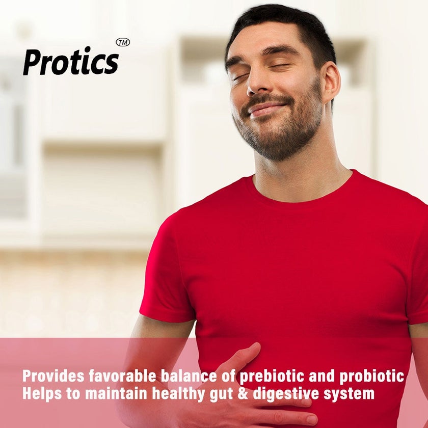 Protics Prebiotics And Probiotics Capsules For Healthy Digestive System, Pack of 30's