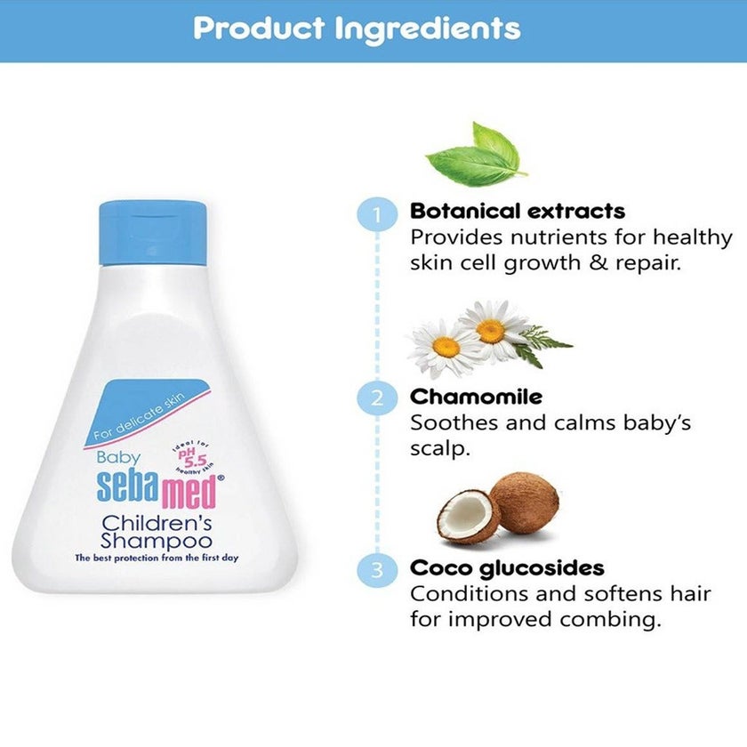 Sebamed Extra Mild Baby Shampoo For Delicate Scalp 150ml + Gentle Wash For Delicate Baby Skin 200ml Combo Pack